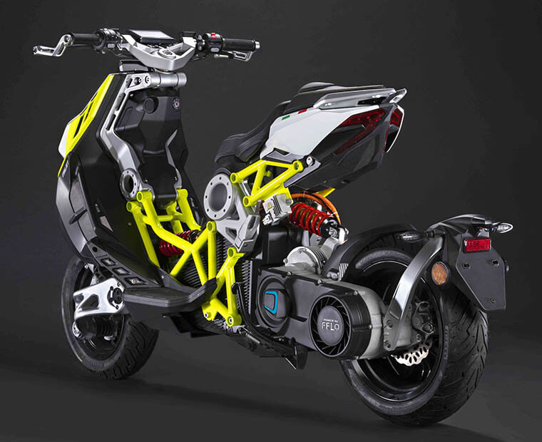 Italjet Dragster E01, vista lateral trasera