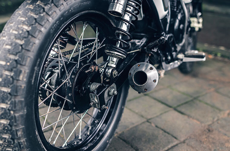 Tubo de escape de moto