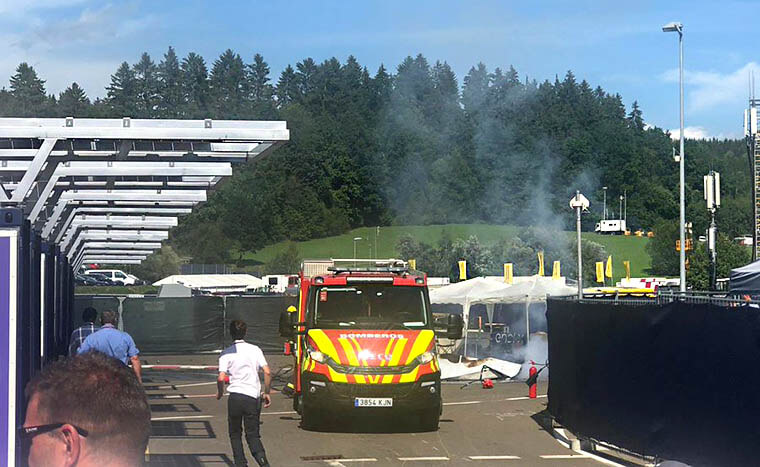 Incendio MotoE agosto 2019