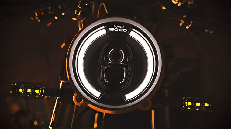Faro delantero de la Super Soco TC Wanderer